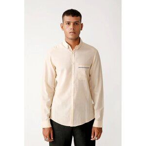 RAJESH PRATAP SINGH Men's Ramgarh Shirt Size M In Cream